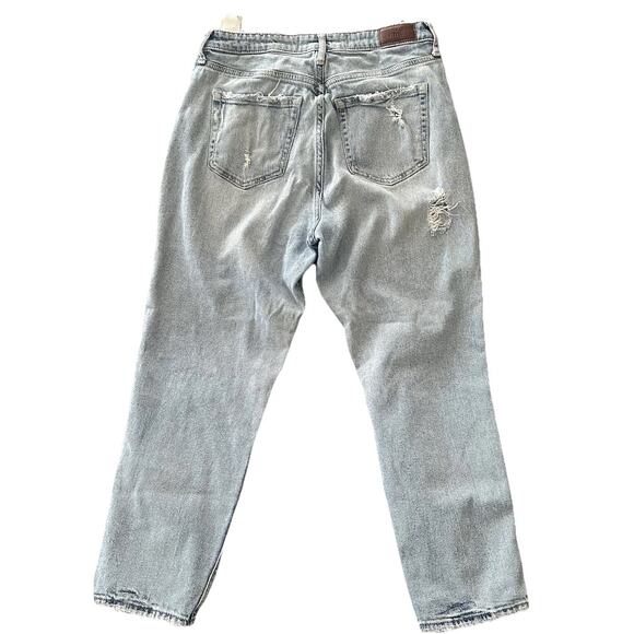 Hollister Jeans Womens 29x27 Light WashCurvy High Rise Mom 9R Distressed - Picture 5 of 8